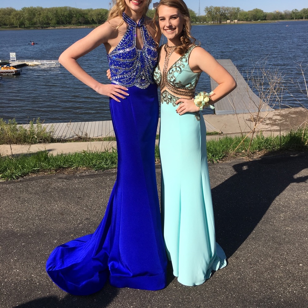 Royal Blue Size 2 Prom dress worn once in non smoking home perfect condition